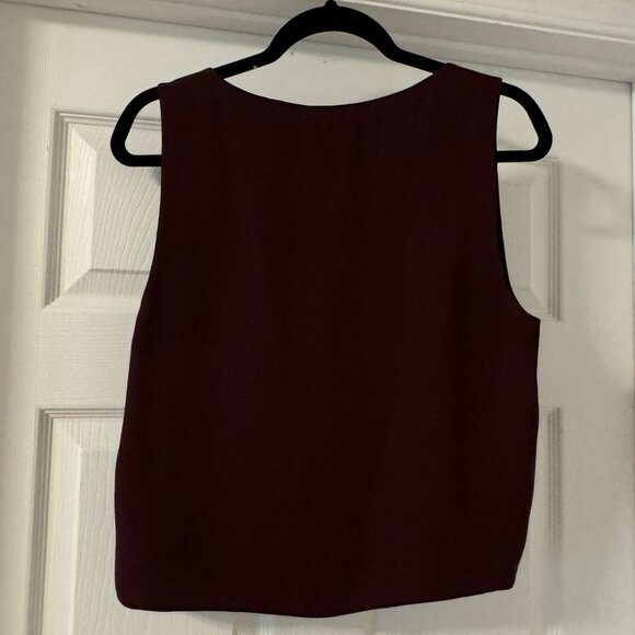 Aritzia Babaton Maddox Blouse β Chic & Flowy in Maroon (Size M) - Picture 3 of 4